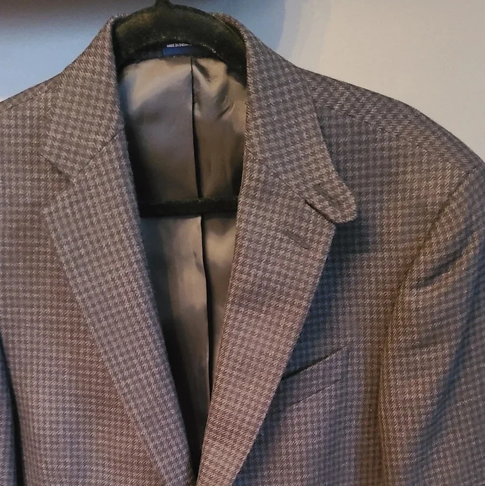 Stafford wool sport blazer Houndstooth Print sz .40 medium